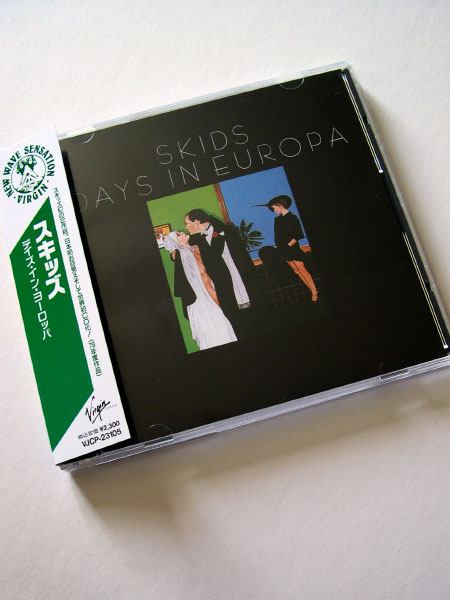 Skids: â€˜Days In Europaâ€™ Japanese promo CD front cover design and OBI