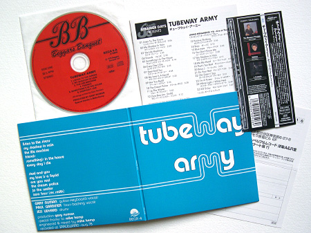 \'Tubeway Army\' Japanese mini LP sleeve edition, outer cover, \'obi\' band, booklet, card and CD label