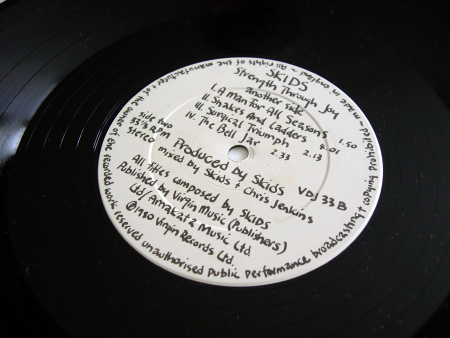 'Strength Through Joy' label design, B side