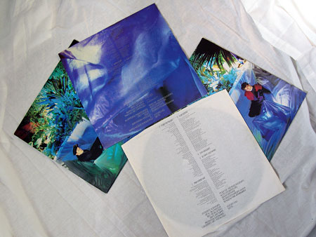 ^ Side by side: Outer and inner sleeves of the original UK (left-hand side) and later European issues of 'Sulk' (right-hand side) on vinyl