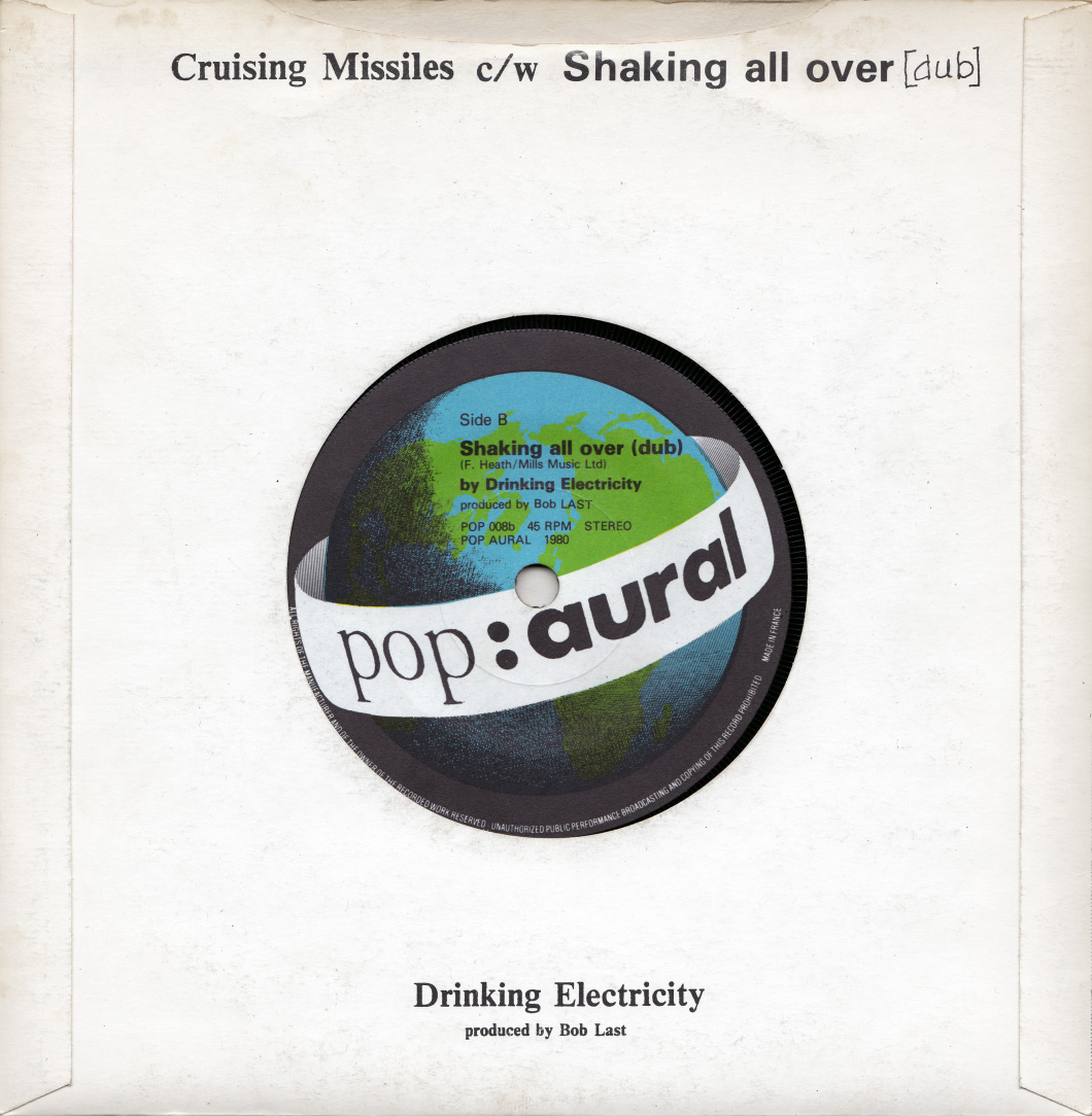 Drinking Electricity 'Cruising Missiles' pictures sleeve design - rear