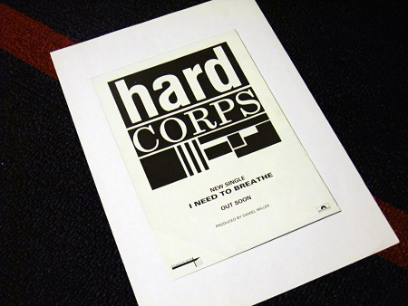 Hard Corps 'I Need To Breathe' Cure 1985 tour merchandising leaflet advert