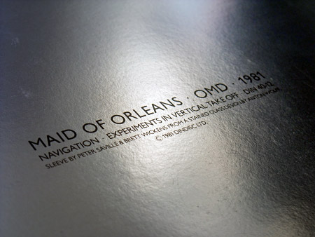 'Maid of Orleans' rear cover design 1 - detail
