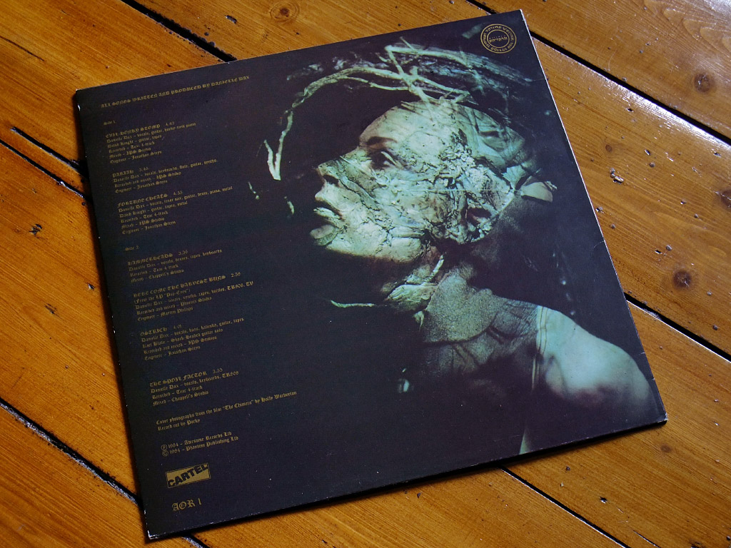 Danielle Dax 'Jesus Egg That Wept' UK Mini-Album back cover design
