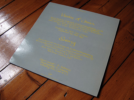 Japan 'Visions of China' 12 inch single - rear sleeve