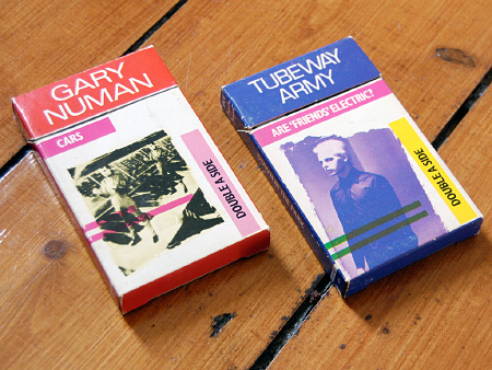 Gary Numan / Tubeway Army 1981 re-issue cassingles - pack fronts