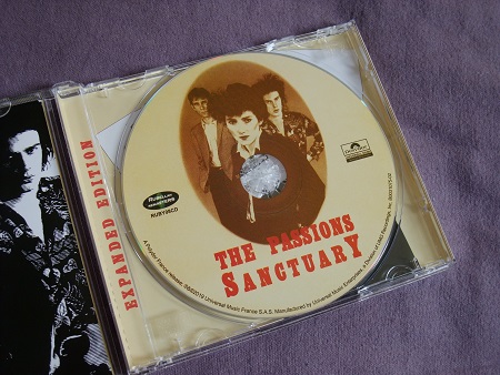 The Passions - Sanctuary CD label design.