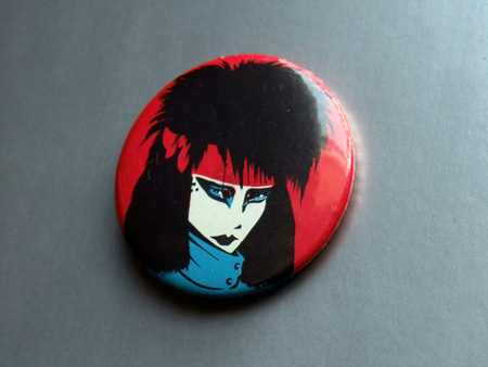 Siouxsie and the Banshees magazine giveaway badge.