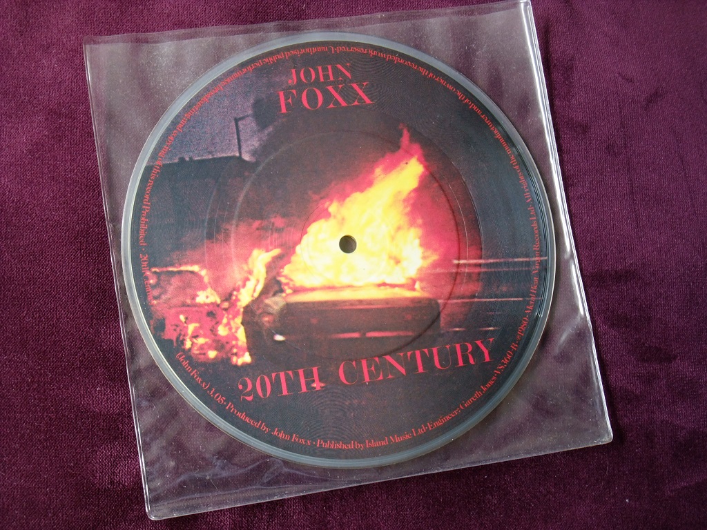 John Foxx - ‘Burning Car’ UK 7” single picture disc rear