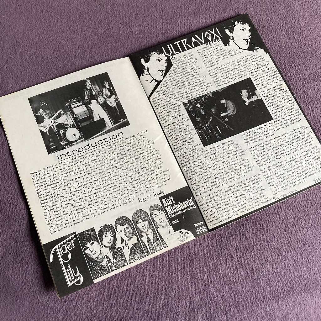 Ultravox 'Past, Present and Future' fanzine spread 1