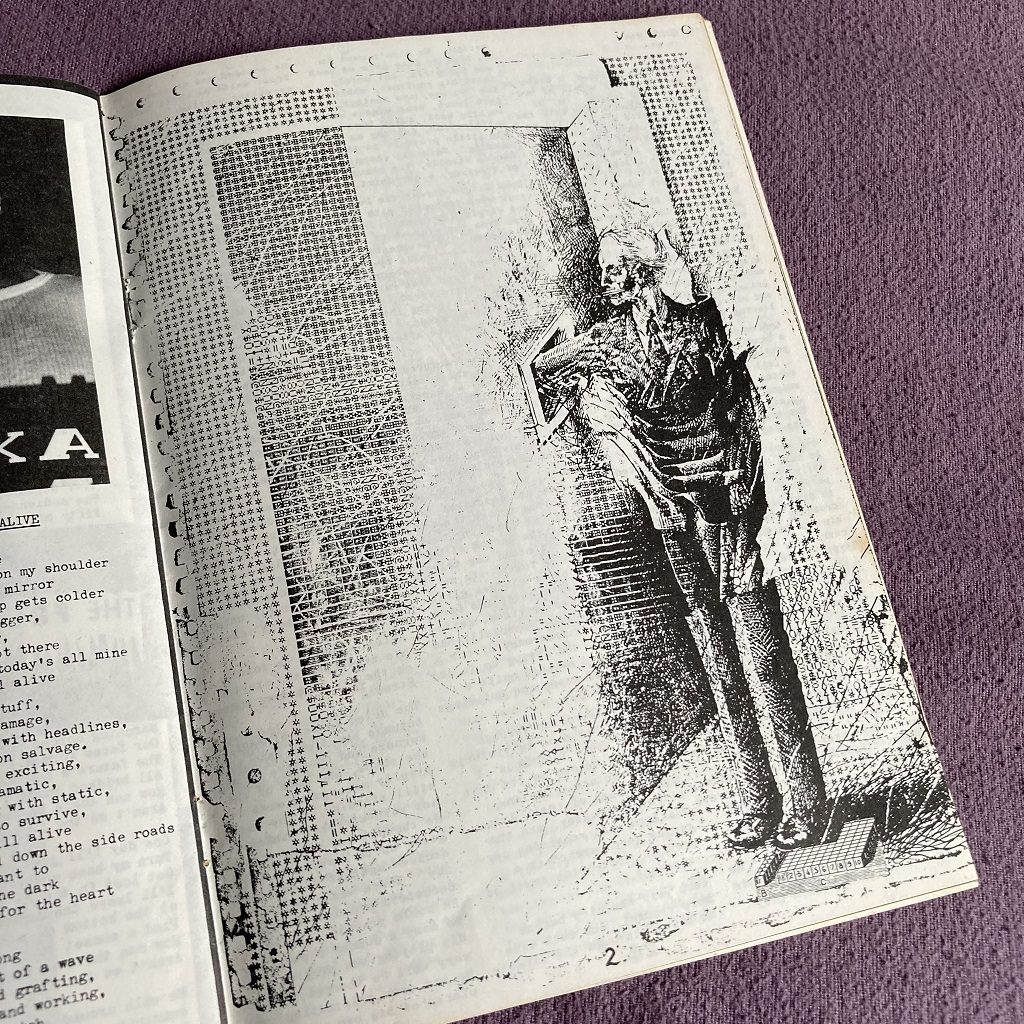 Ultravox 'Past, Present and Future' fanzine spread 3 - 'The Quiet Man' artwork