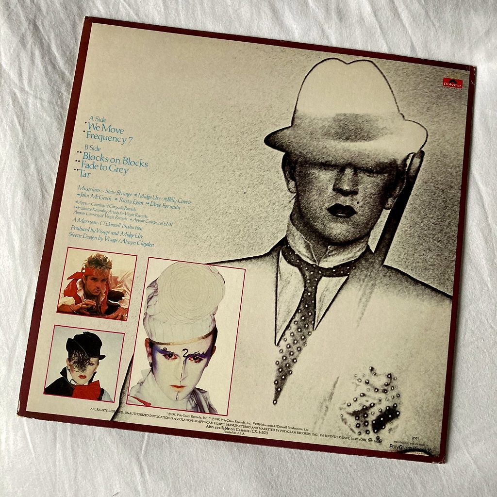 Visage - 'Visage' US Mini-Album rear cover design