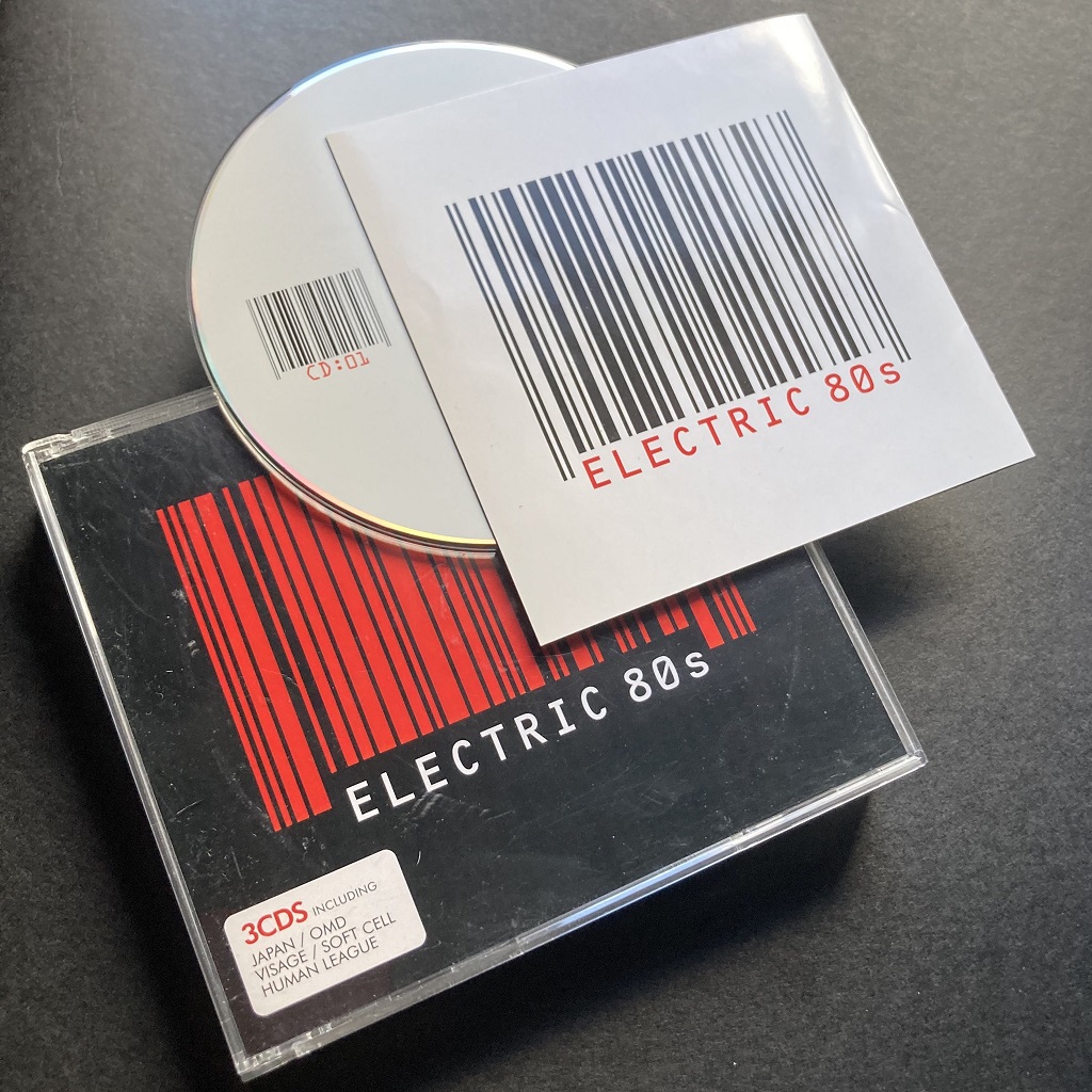 Electric 80s compilation CD - case, insert and disc 1 (of 3).