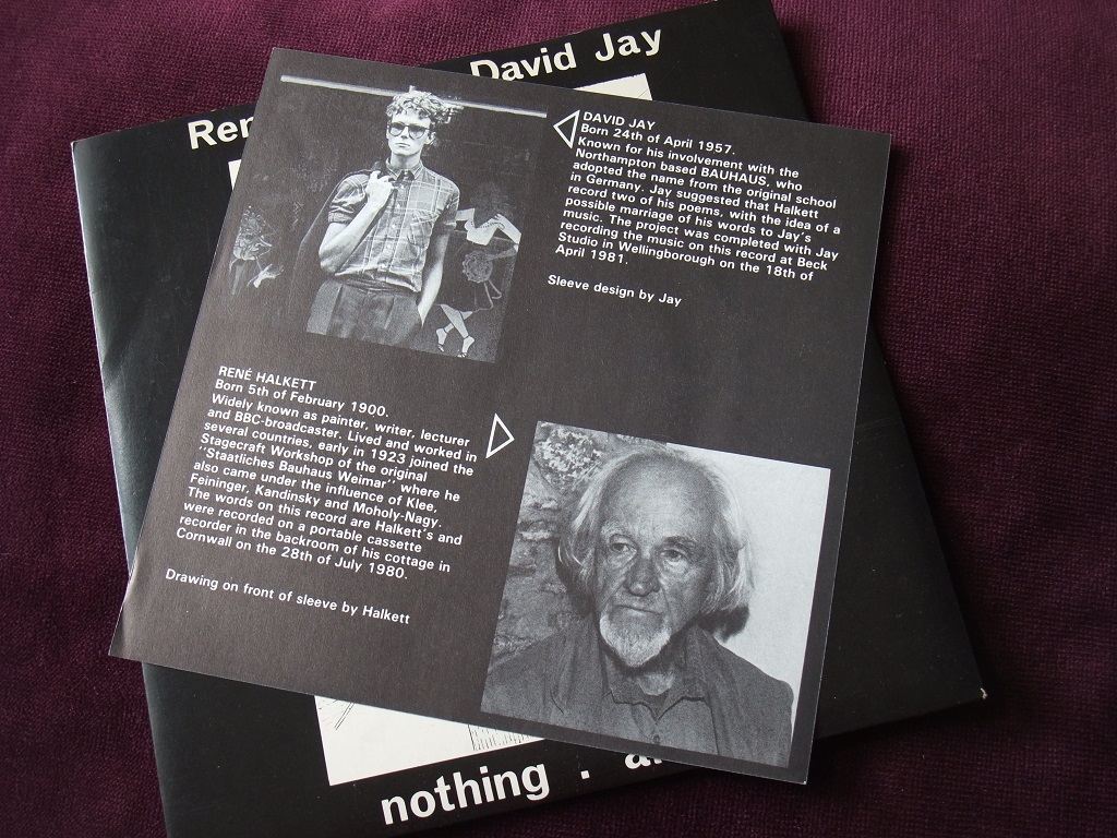 Rene Halkett and David Jay - 'Nothing' / 'Armour' 7" insert side 1