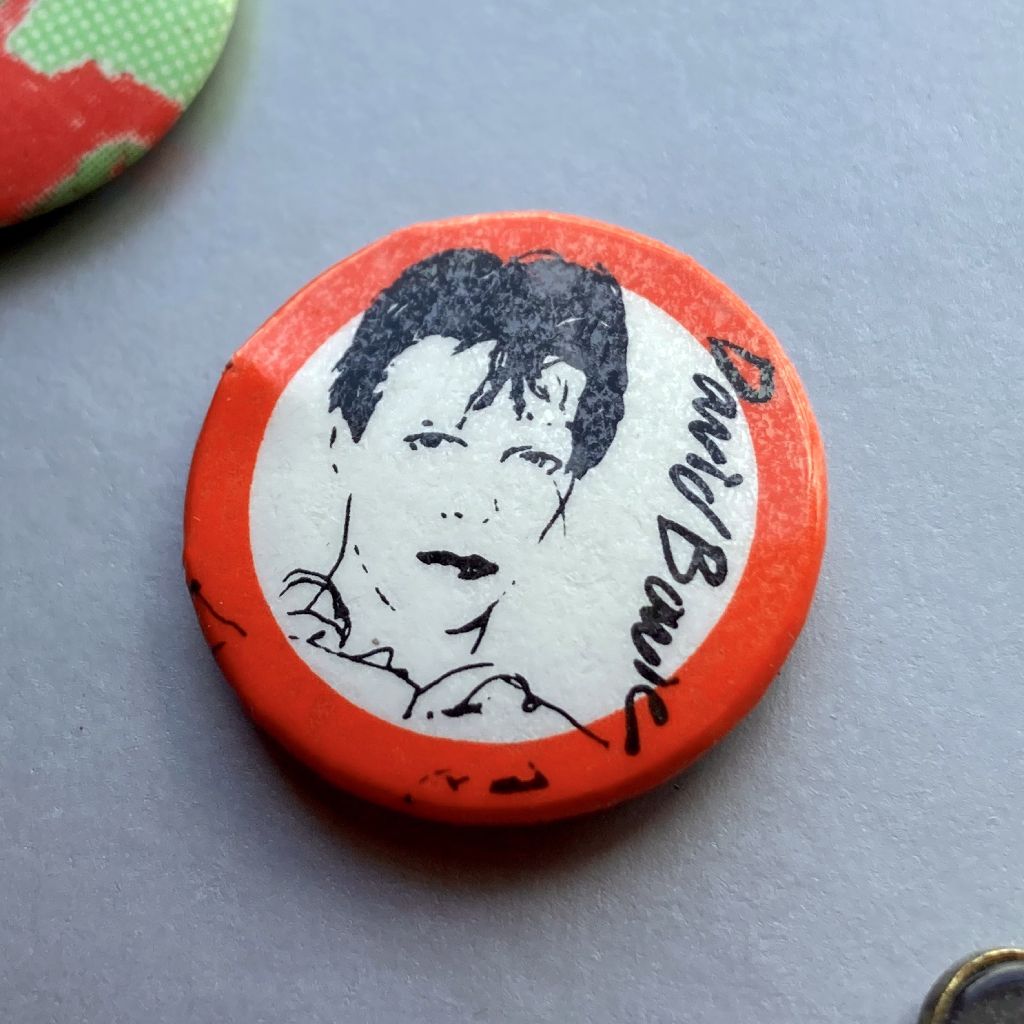 David Bowie button badge - 'Scary Monsters' era design
