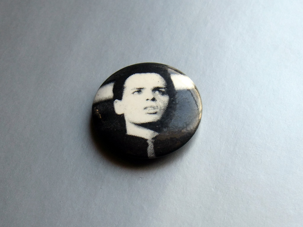 Gary Numan - Touring Principle era live shot black and white button badge