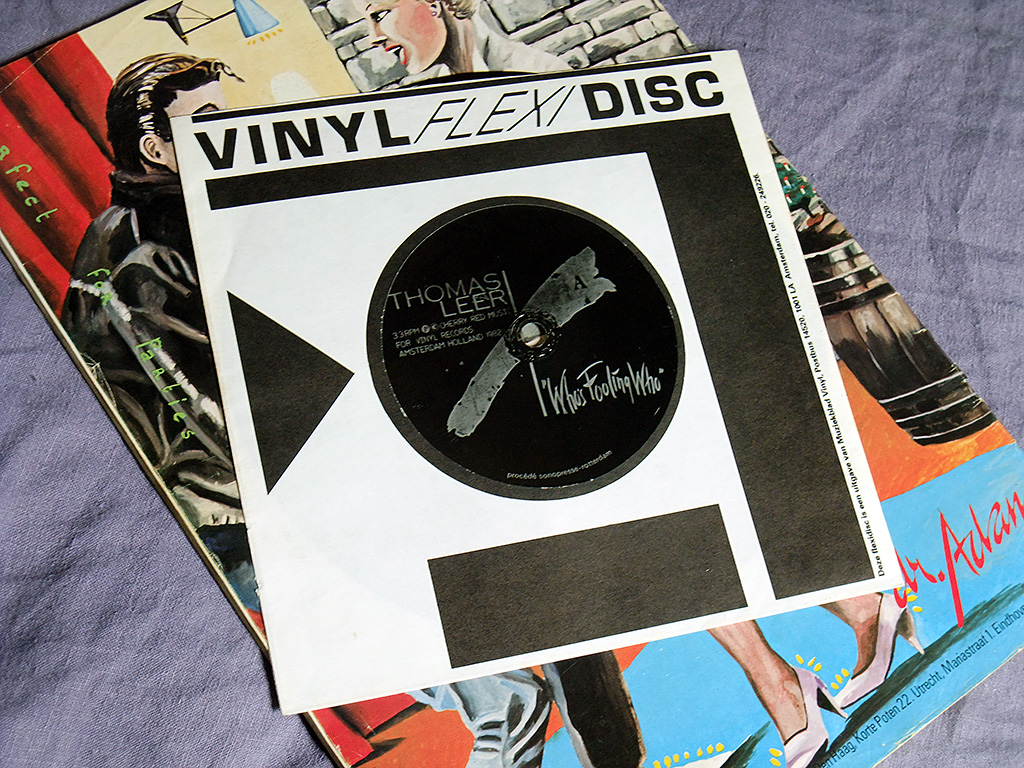 'Vinyl' Magazine flexidisc - Thomas Leer 'Who's Fooling Who' label side