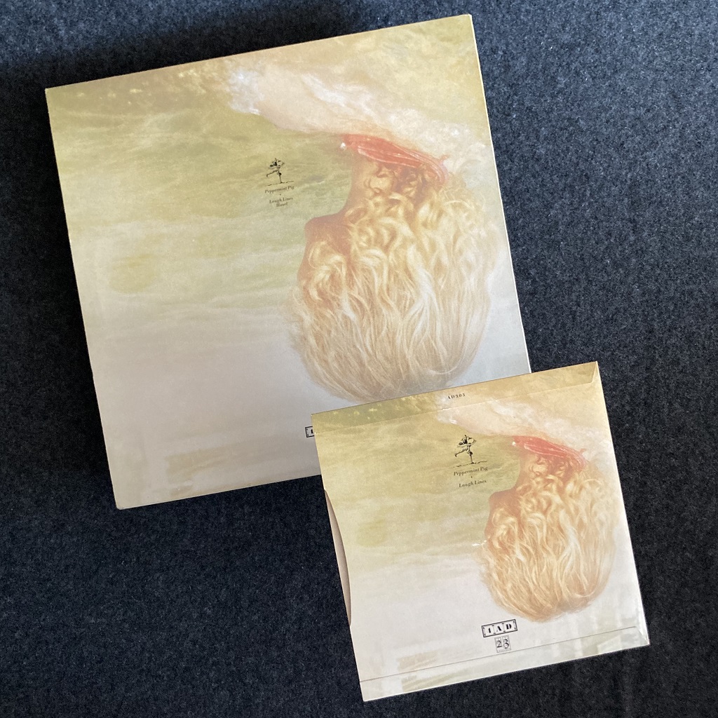 Cocteau Twins 'Peppermint Pig' 7" and 12" side by side - rear covers