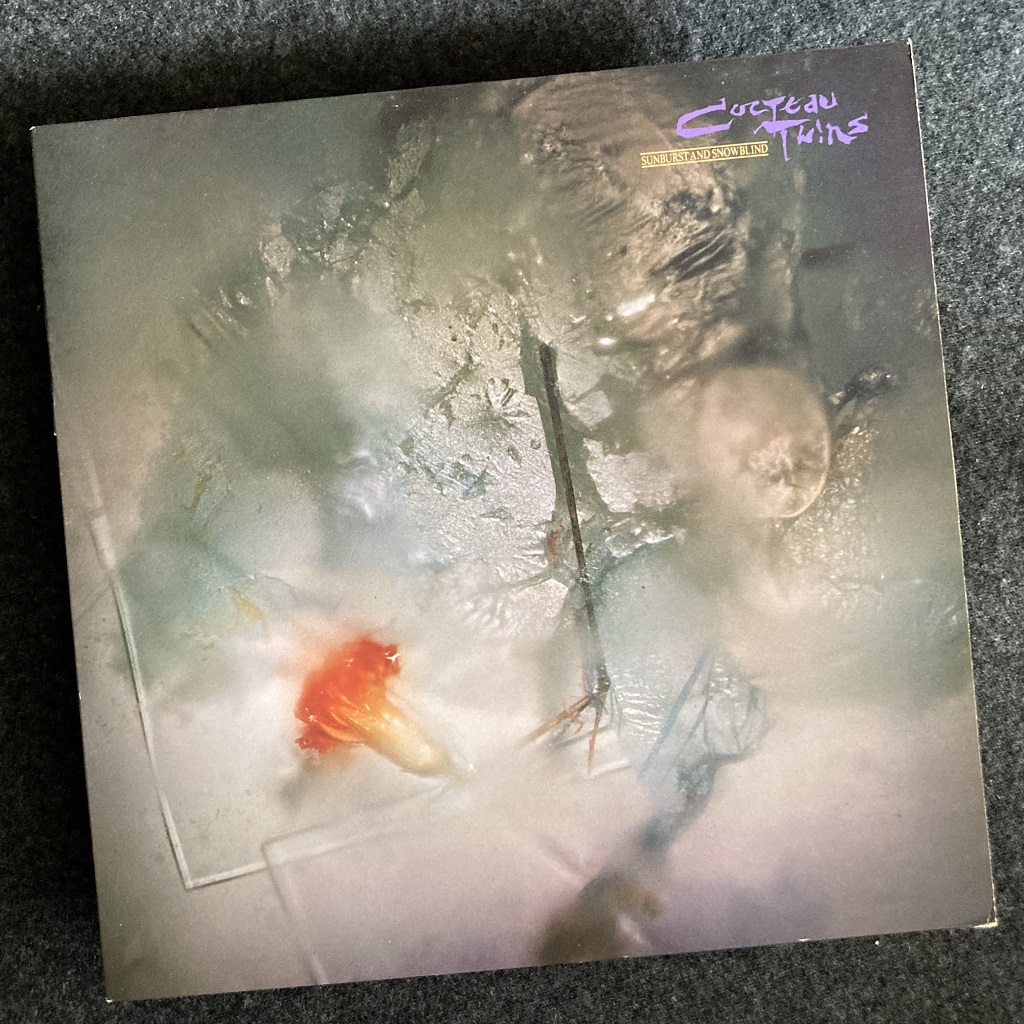 Cocteau Twins 'Sunburst and Snowblind' UK 12" EP front cover design