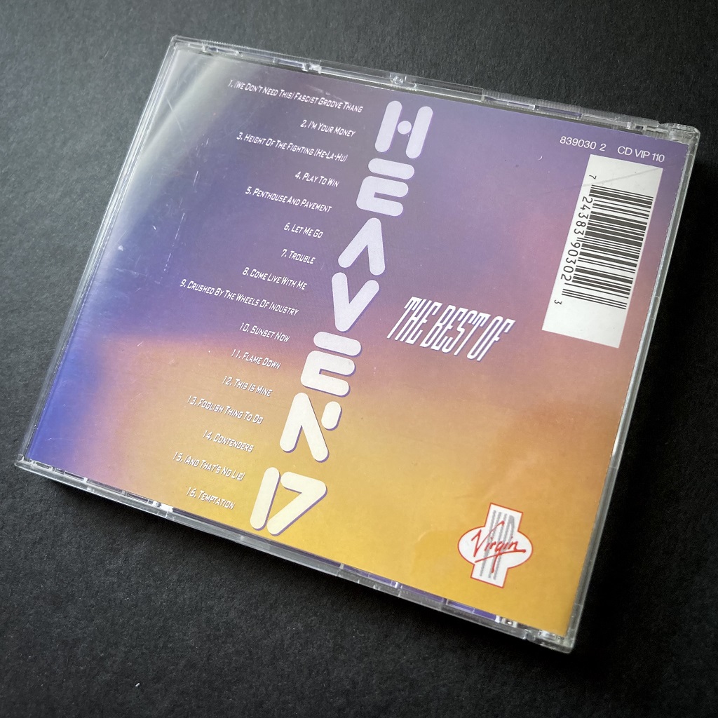 Heaven 17 'The Best Of' CD - cover and CD rear case