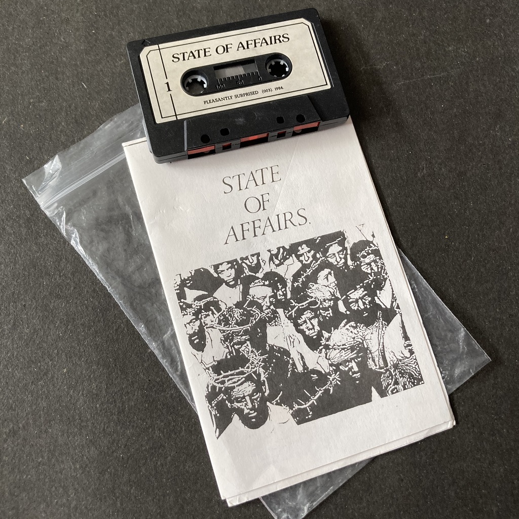 Various artists - 'State Of Affairs' compilation cassette front cover and cassette side one