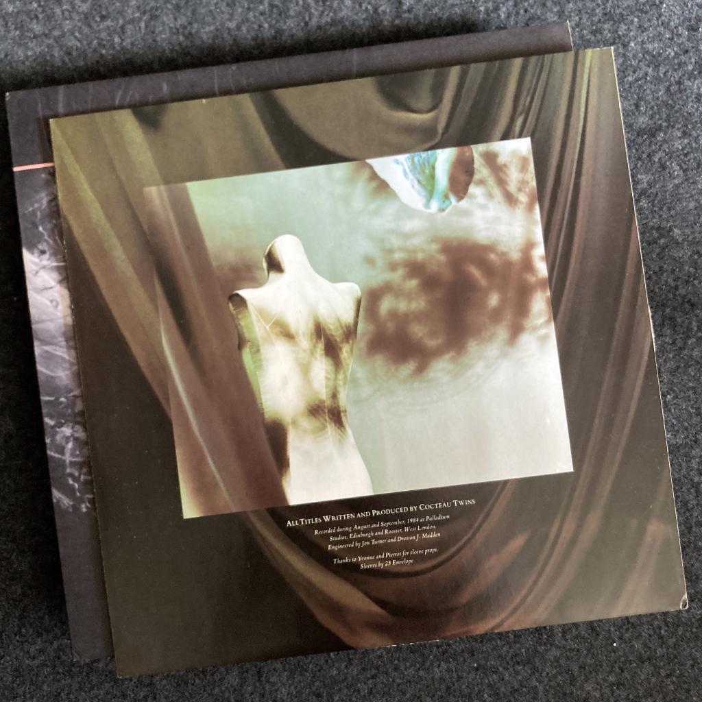 Cocteau Twins 'Treasure' 1984 UK LP inner sleeve design reverse
