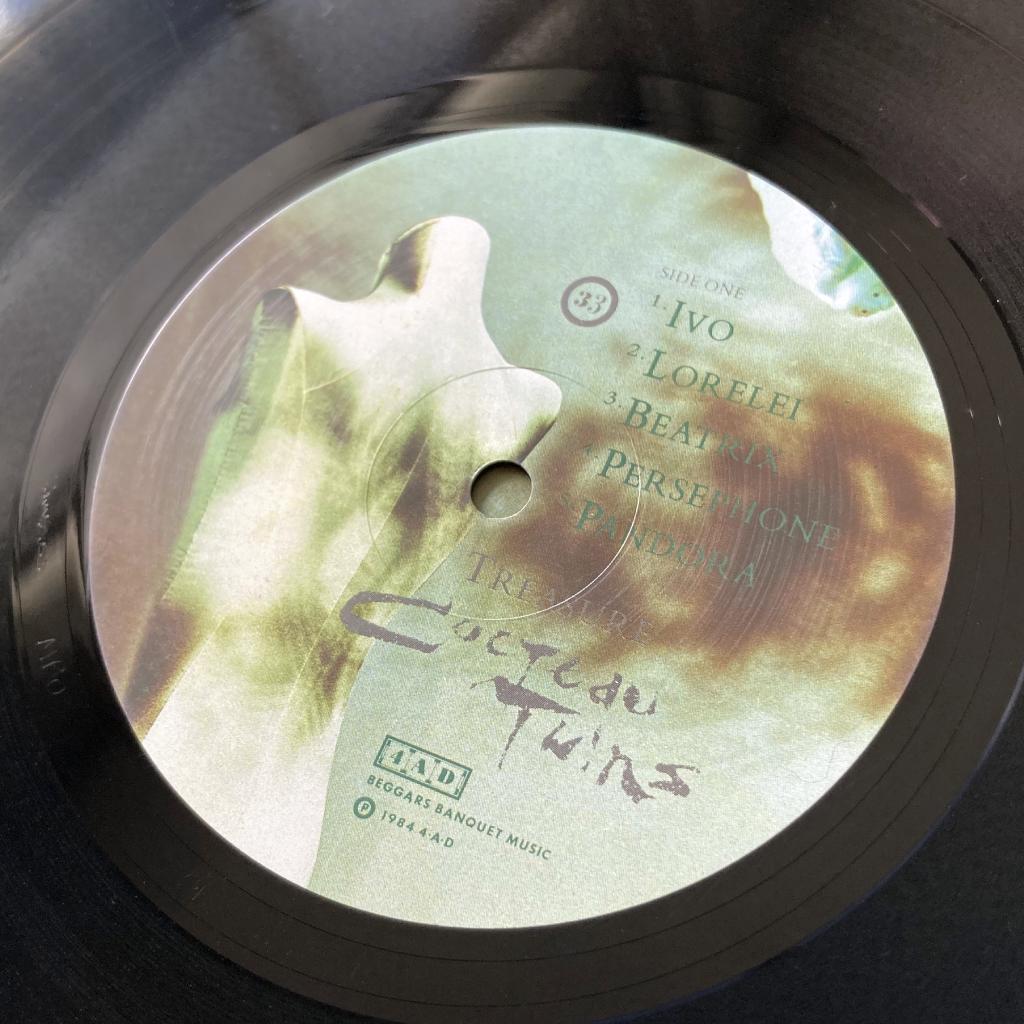 Cocteau Twins 'Treasure' 1984 UK LP label side 1