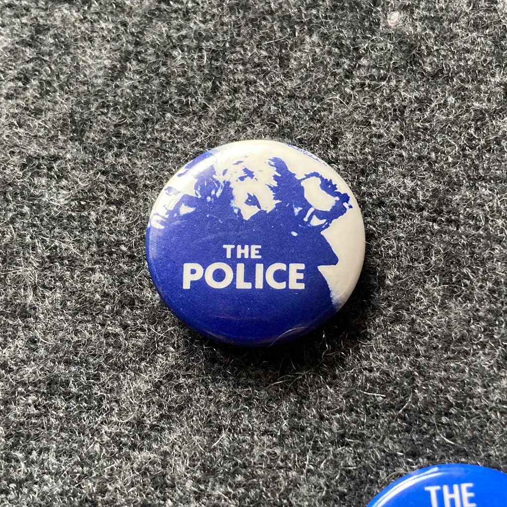 The Police – early era button badge design