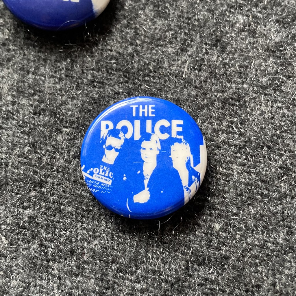 The Police - early era button badge design