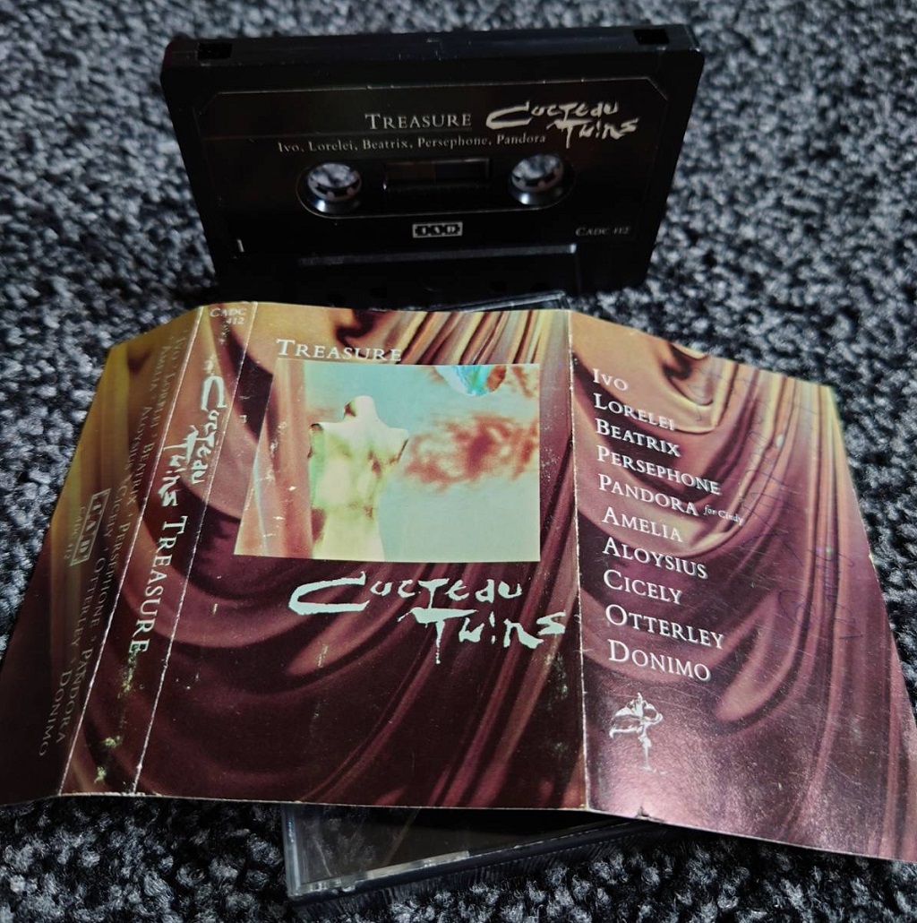 Cocteau Twins 'Treasure' 1984 UK cassette inlay (front)