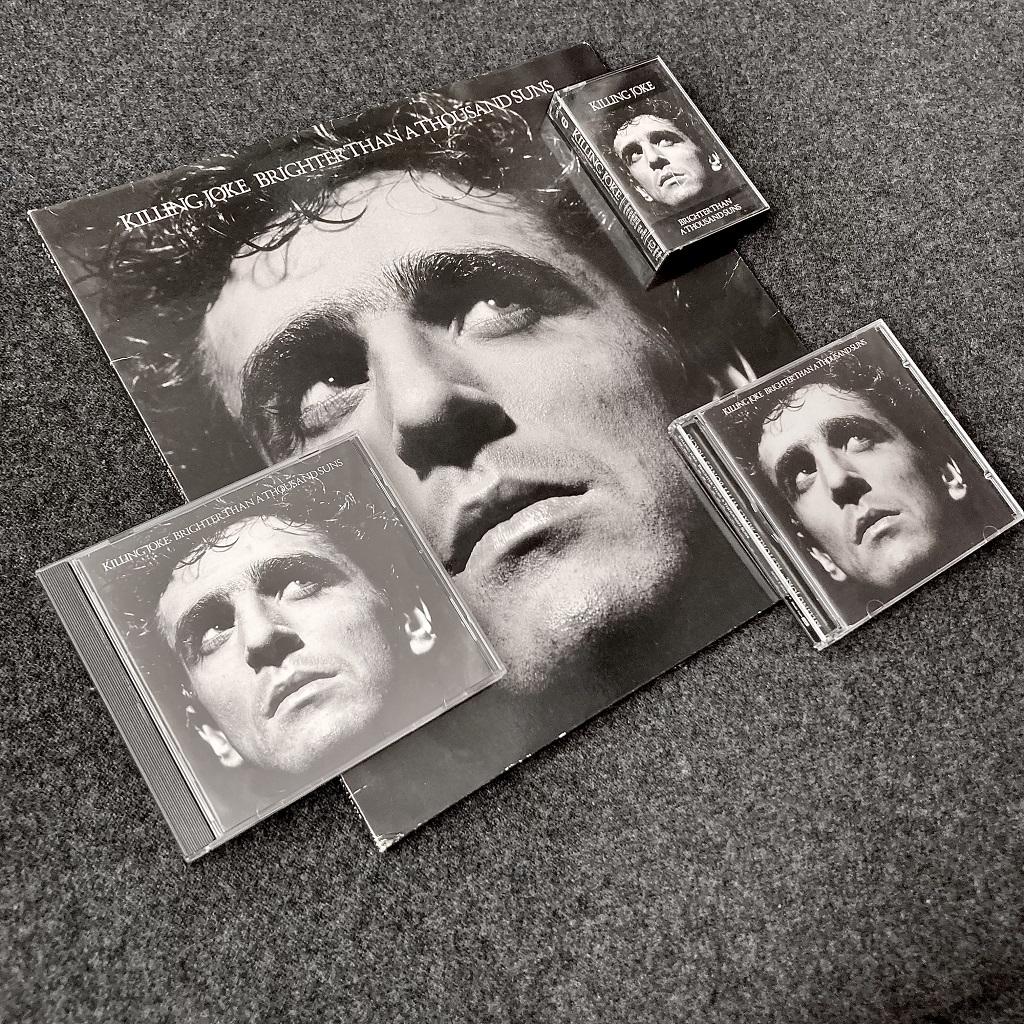 Killing Joke - 'Brighter Than A Thousand Suns' front cover designs - UK 1986 LP, Cassette and CD and 2007 UK CD
