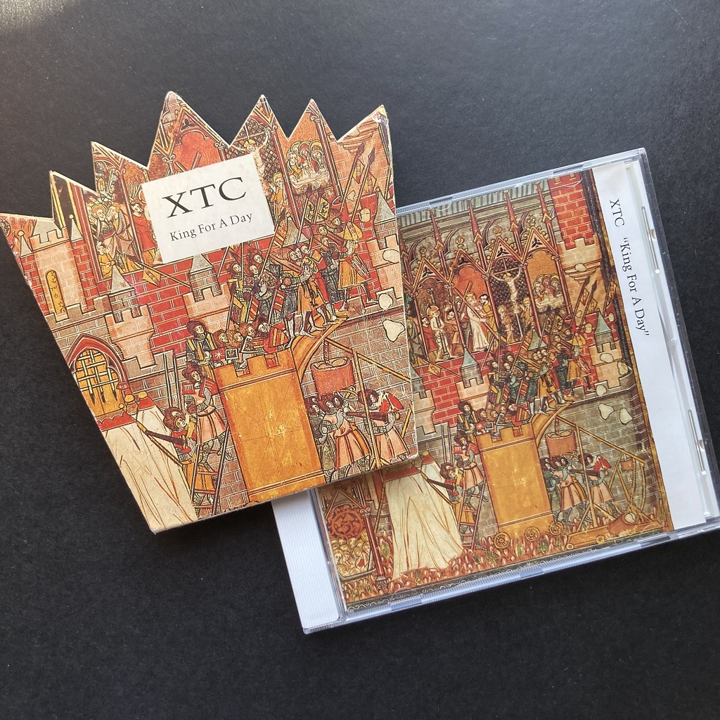 XTC 'King For A Day' UK and US CD singles front cover designs