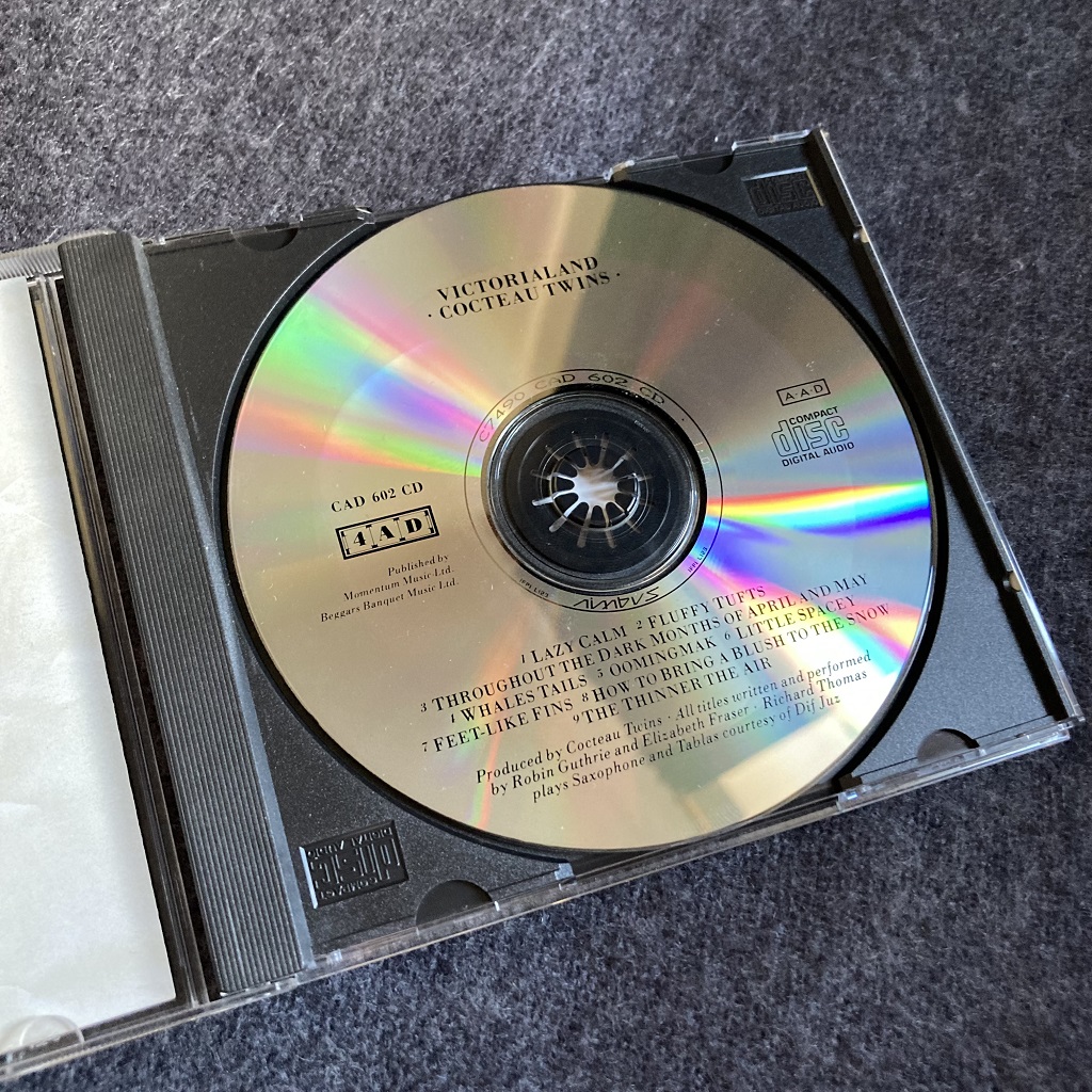 Cocteau Twins: 'Victorialand' CD disc label design