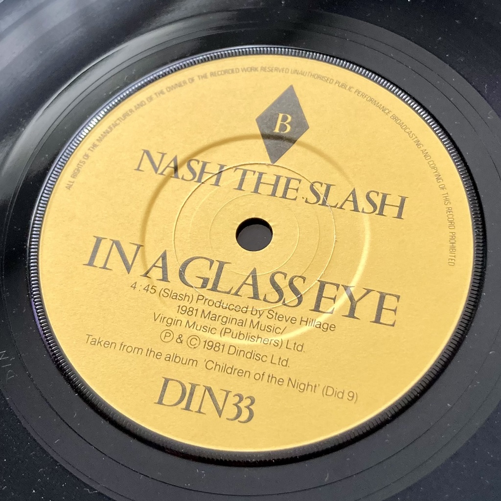 Nash The Slash - 'Novel Romance' UK 7" label design side B