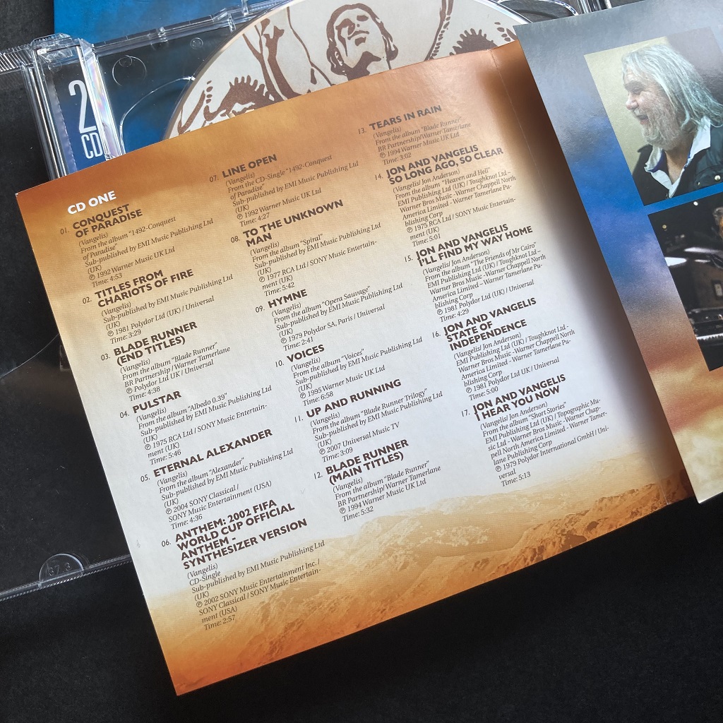 Vangelis - 'The Collection' compilation insert detail 1