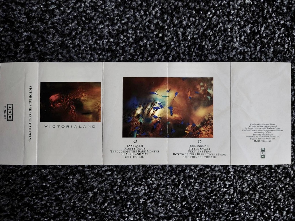Cocteau Twins - 'Victorialand' cassette insert - front full spread