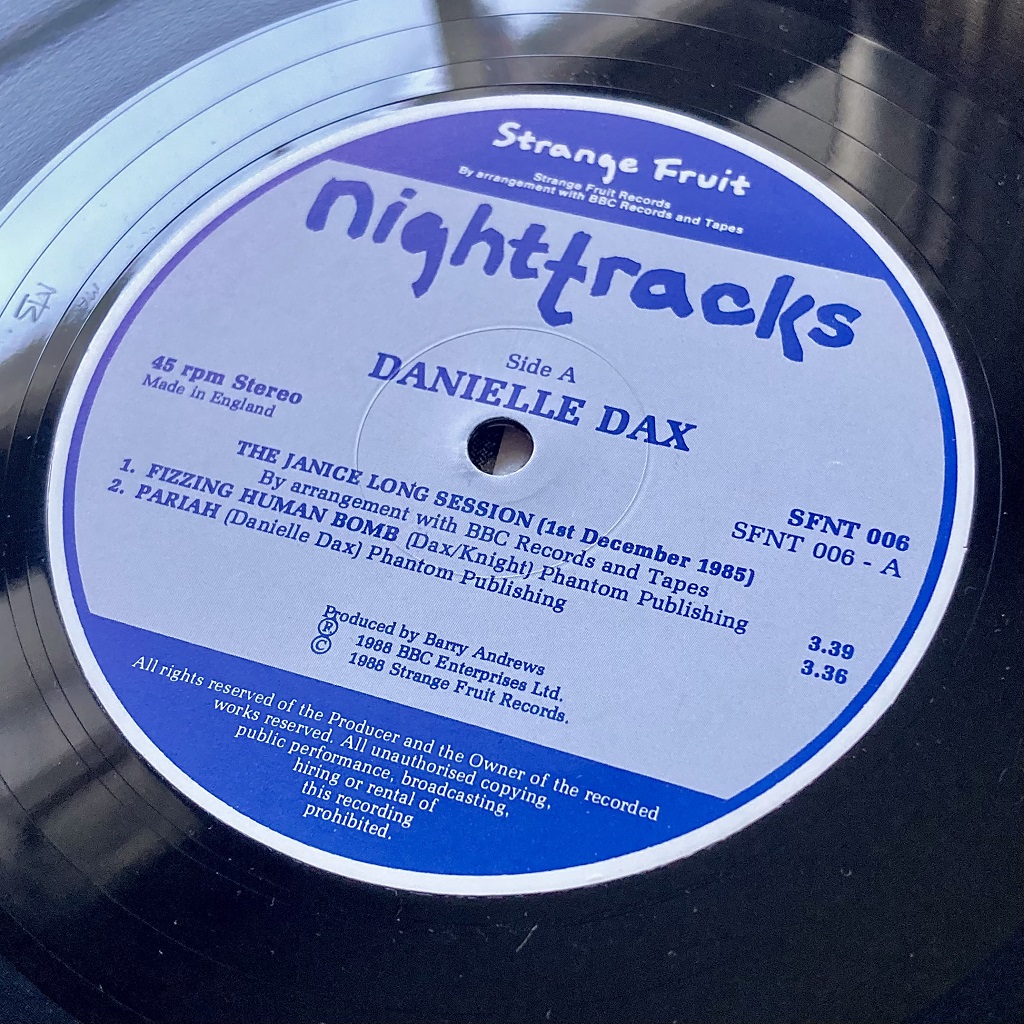 Danielle Dax - 'The Janice Long Session' UK 12" EP label side A