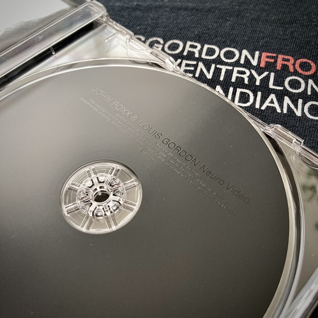 John Foxx and Louis Gordon - 'Neuro Video' live CD disc label design detail