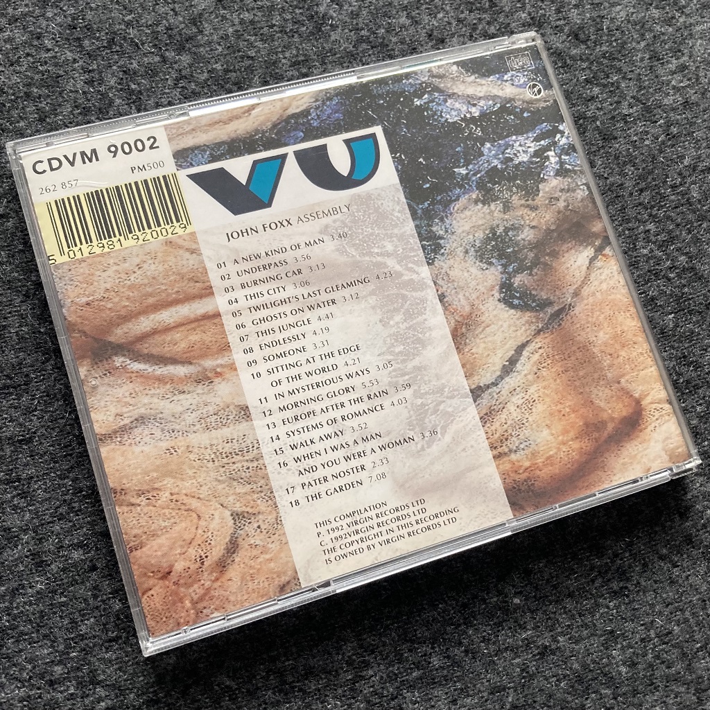 John Foxx 'Assembly' UK CD rear case design