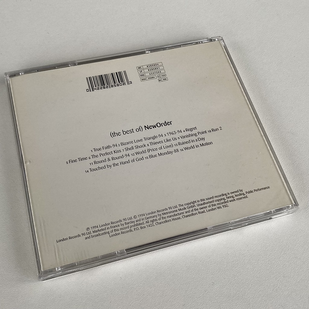 New Order - (The Best Of) New Order EU compilation CD rear case design