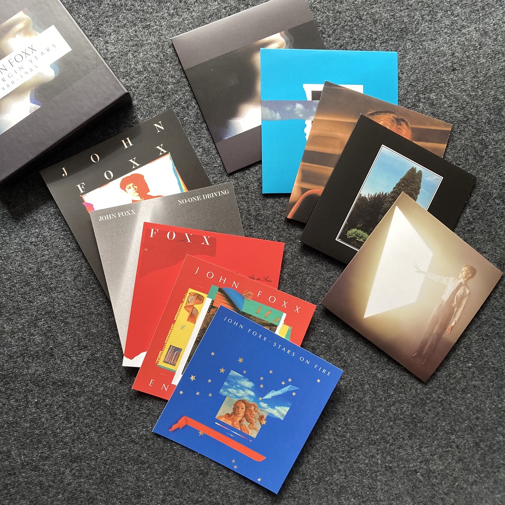 John Foxx - 'The Virgin Years' CD box set (CD sleeves front designs) and cards