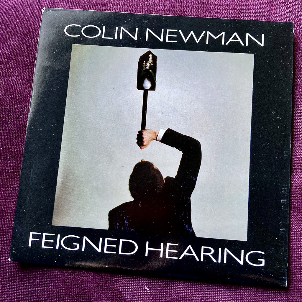 Colin Newman - 'Feigned Hearing' Belgian 7" front cover design