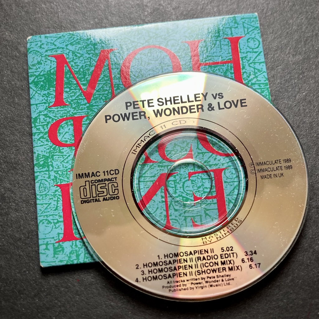 Pete Shelley vs Power, Wonder and Love - 'Homosapien II' 3"CD single - disc